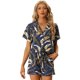 thumbnail image 1 of Conjunto de camisa y pantalones cortos Allegra K Hawaianos Azul marino XS, 1 of 4