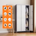 thumbnail image 4 of Aobabo Metal Storage Lockers for Employees,Steel Locker Cabinet with 6 Door Lockable,Industrial Light Gray+White Storage Locker Cabinet for Gym,School,Office,Assembly Required,72''H*35.43''W*15.75''D, 4 of 7