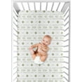 thumbnail image 3 of Sweet Jojo Designs Boho 200 Thread Count White Aztec Woven Fitted Sheet, Crib Size, 3 of 6