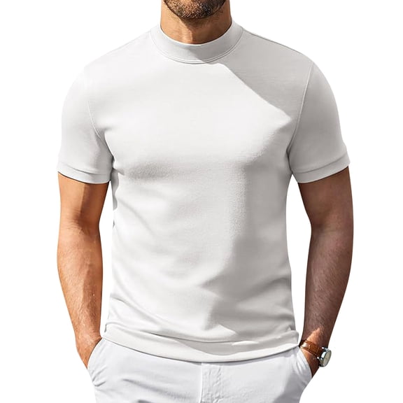 Homeyce Men's T Shirts Short Sleeve Classic Crew Neck T-Shirt Casual Summer Basic Tee Shirt,White XL