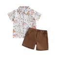 thumbnail image 2 of LYMAYTER 6M-4Y Boys Hawaiian Shirt and Shorts Set for Baby Newborn 2PCS Summer Short Sleeve Button down Shirts Shorts Outfit, 2 of 10