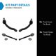 thumbnail image 2 of Trq Juego De Barras De Acoplamiento Delanteras Compatibles Con Acura Mdx 2007-2013, 2 of 5
