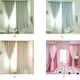 thumbnail image 5 of Cortinas románticas de tela de doble capa, opacas de piso a techo, con cielo estrellado, color azul intenso., 5 of 8