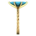 thumbnail image 3 of 2 ct Marquise Cut Simulated Turquoise Solitaire Engagement Ring for Women in 14K Yellow Gold, 3 of 5