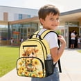 thumbnail image 3 of KUIFORTI Sunflower Cow Toddler Backpack Girls Kids School Bag with Side Pockets Adjustable Straps 13.5 Inch for Preschool Kindergarten Back to School Supplies, 3 of 7