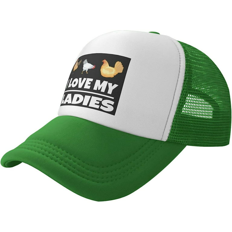 I Love My Ladies Chicken Funny Farmer Gifts Trucker Hat Snapback