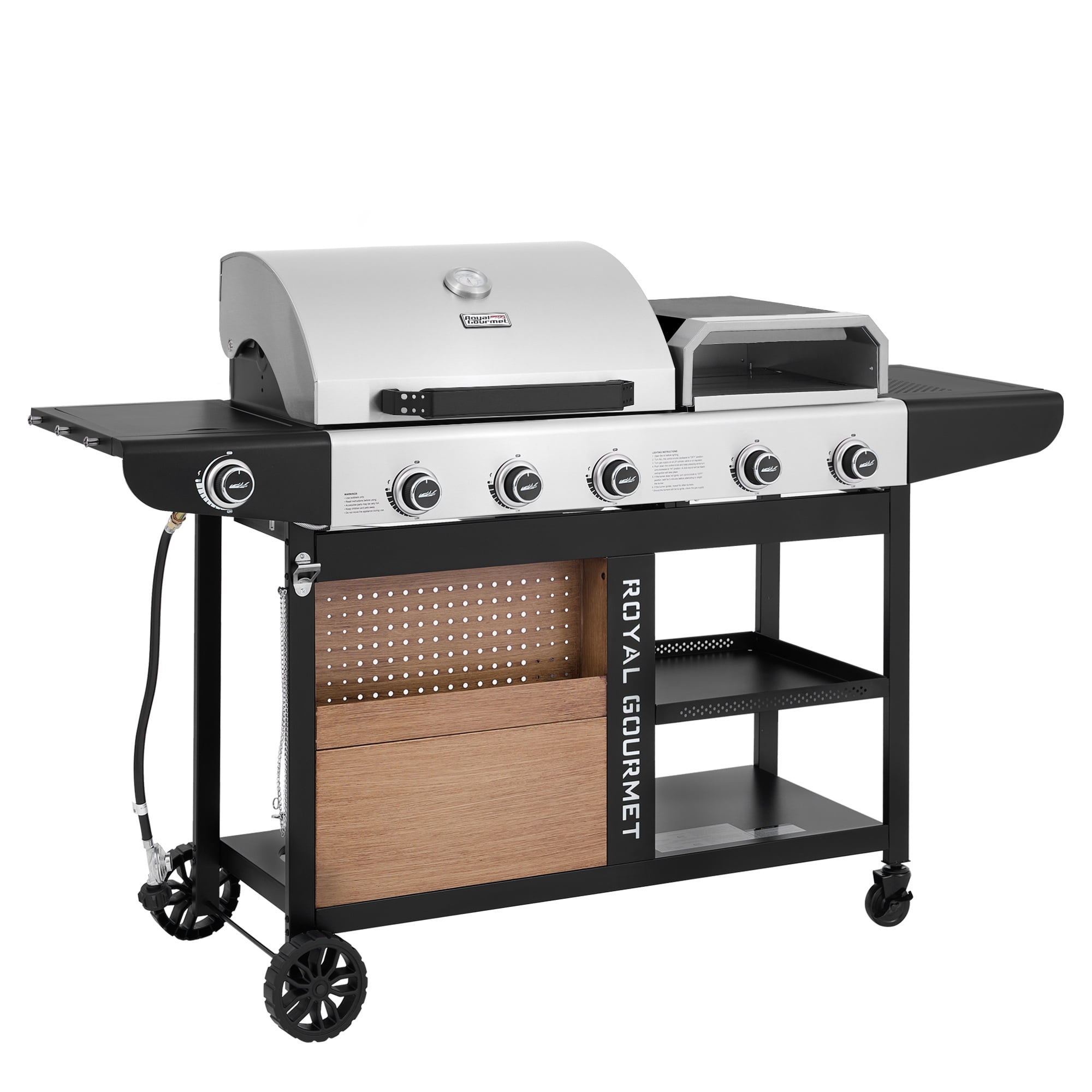 Royal Gourmet ZH3004S Premium Gas Grill and Pizza Oven Combo,with