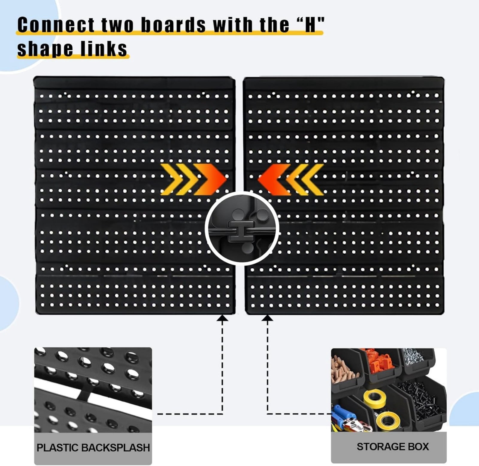 60 PCS Wall Mounted Storage Bins Organizer, Large Plastic Nut & Bolt Organizer with Pegboard, Screw Storage Bins for Garage, Workshop, Hardware, Crafts (Red & Black)