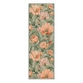 thumbnail image 3 of GENIMO 2'x6' Runner Rug, Machine Washable Non Slip Low Pile Hallway Runner Rug for Kitchen Laundry Room, Modern Floral, Sage Blush, 3 of 5