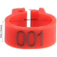 thumbnail image 2 of 100Pcs Bird Leg Bands Rings, 8MM 001-100 Numbered Poultry Leg Bands Clip-on Ring (White), 2 of 5