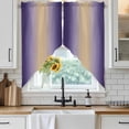 thumbnail image 2 of Dark Purple Yellow Gradient Swag Valances for Windows 2 Pack Minimalist Ombre Modern Art Swag Kitchen Curtains 63 Inches Long Rod Pocket Short Window Treatment for Kitchen Bathroom 36"x63", 2 of 9