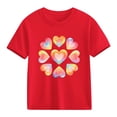 thumbnail image 2 of Piuwrlz Girl Graphic Shirts Tops Girls Short T-Shirts Sleeve Cotton Pullover Red Size 7 Years, 2 of 10