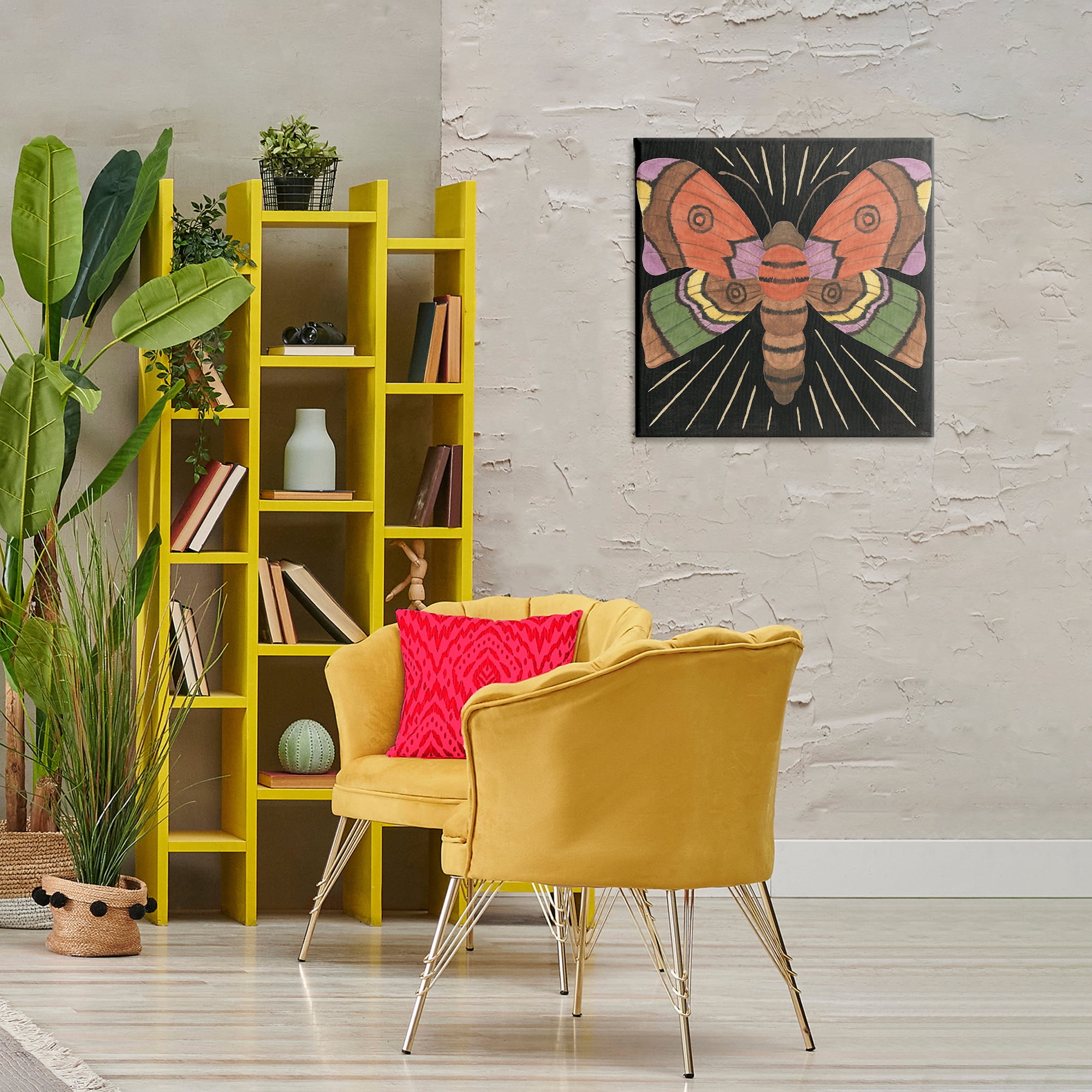 Stupell Industries Spooky Chic Moth Animals Painting Wrapped Canvas Art Print Wall Art, 24 x 24