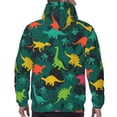 thumbnail image 7 of Salouo Colorful Dinosaurs Pattern Men's Fall Hoodie Sweatshirt,Sport Hoodie with Pockets for Men Pullover Casual Hooded Sweatshirt-Small, 7 of 7