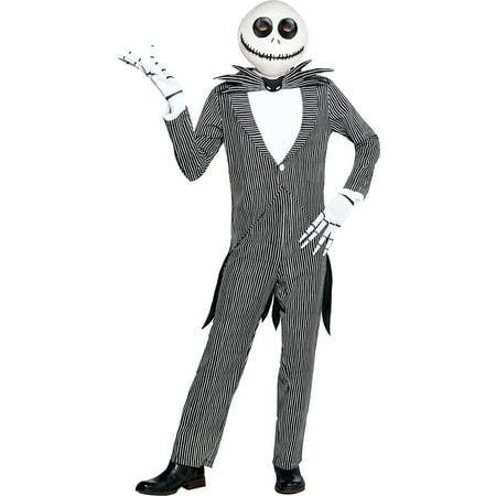 Men The Nightmare Before Christmas Jack Skellington Pinstripe Costume, Standard