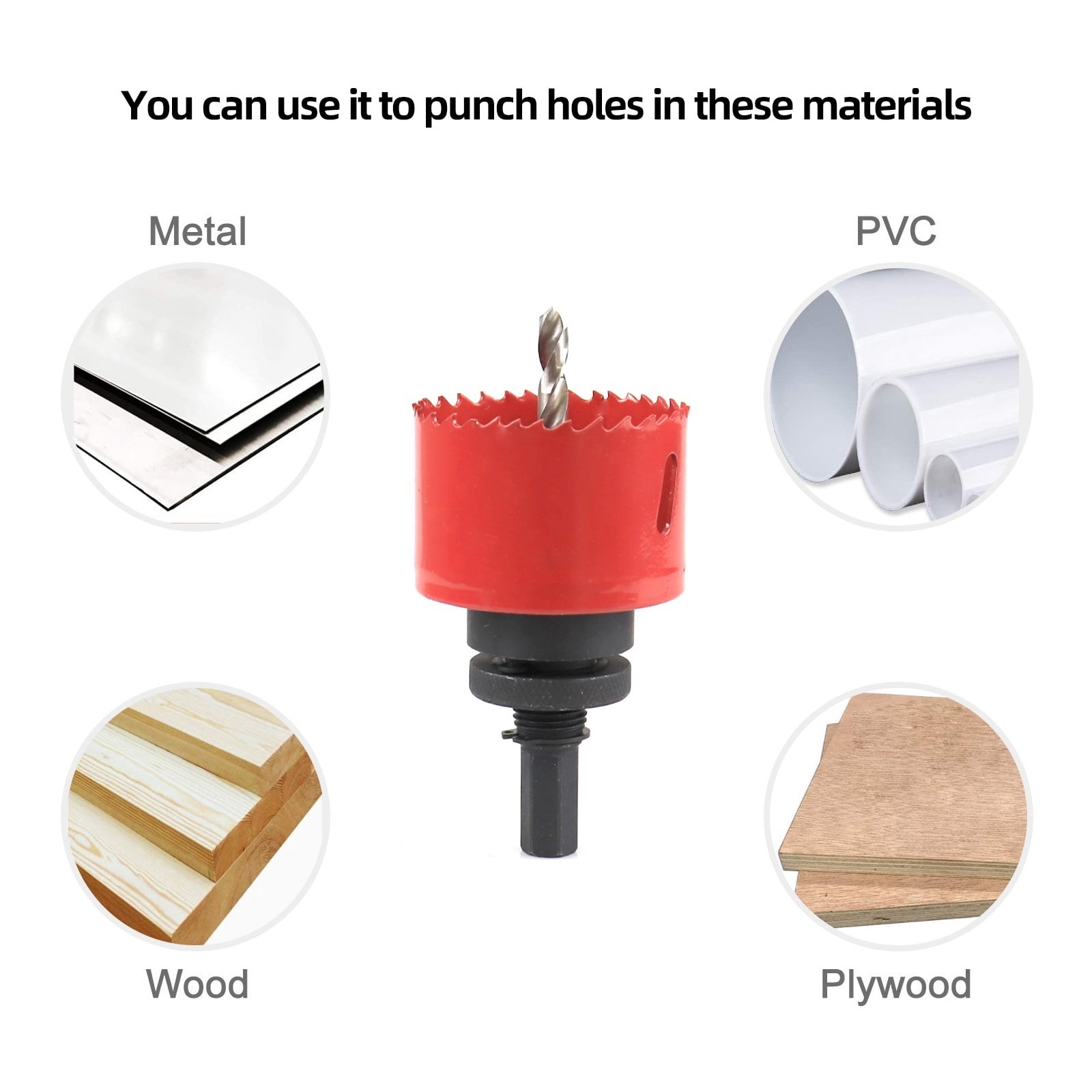 19Pcs Hole Saw Kit 19-68mm M42 Bi-Metal Hole Saw Cutter Drill Bits Set For Drilling Wood Drill ,Safety and Durable