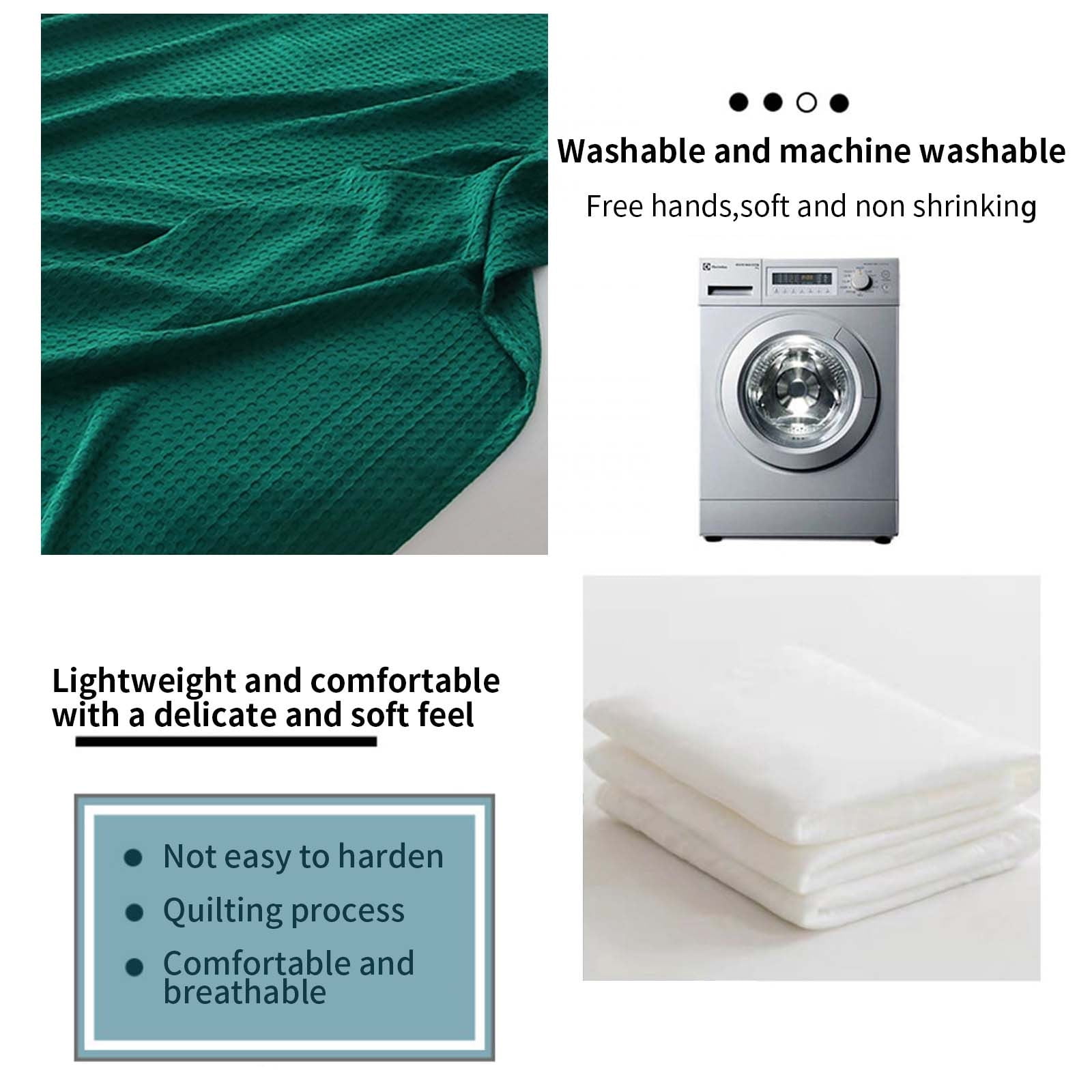 Loyerfyivos Cotton Blankets Queen Size for Bed - Waffle Weave Blankets for Summer, Lightweight and Breathable Soft Woven Blankets for Spring, White, 43.31x59.05in (Army Green)