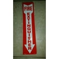 thumbnail image 1 of (10 signs) Vertical 4" x 18" Fire Extinguisher BL109 Arrow Signs R32 firetech, 1 of 1