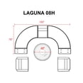 thumbnail image 2 of Laguna 8 Piece Outdoor Wicker Patio Furniture Set 08h-Color:Sail White, 2 of 2