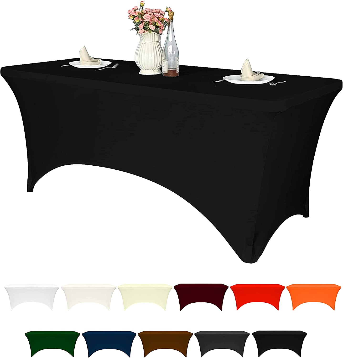 New Creations Fabric & Foam Cocktail Spandex Stretch Polyester Fitted Tablecloth 