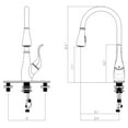 thumbnail image 6 of 62216040 - Chrome High Arc Pulldown Spray Kitchen Sink Faucet with Optional Deck, 6 of 7