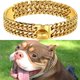thumbnail image 4 of Collar de doble cadena de acero inoxidable para perros medianos y grandes, Collar de Metal de lujo, collares Pitbull, 25mm de ancho, 40cm-60cm, 4 of 4
