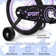 thumbnail image 6 of Enjoyrun 16" Kids Bike,Girls Bike with Training Wheels,Basket and Doll Seat,Bicycle for Children Ages 5-8,Purple, 6 of 7