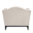 thumbnail image 5 of ACME Tayden Velvet Upholstered Tufted Chair with 3 Pillows in Beige/Black, 5 of 5