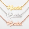 Personalized Planet Satin Finish Bold Name Necklace ,Women's