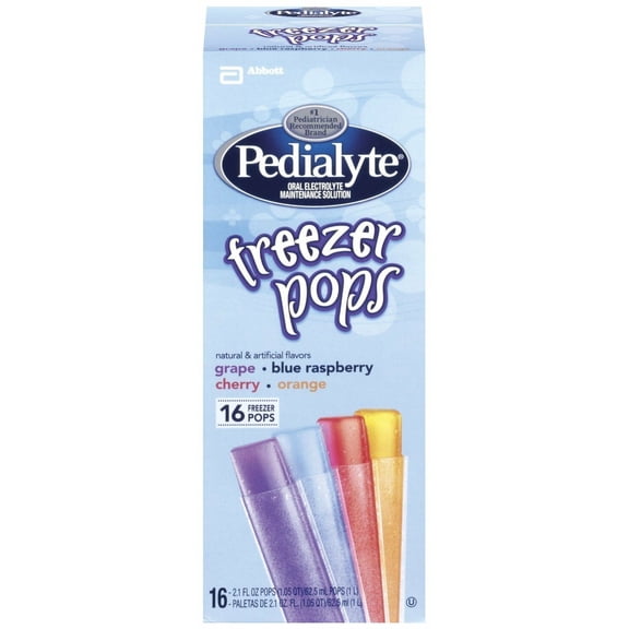 pedialyte freezer pops - assorted flavors - 2.1 oz - 16 ct (pack of 2)