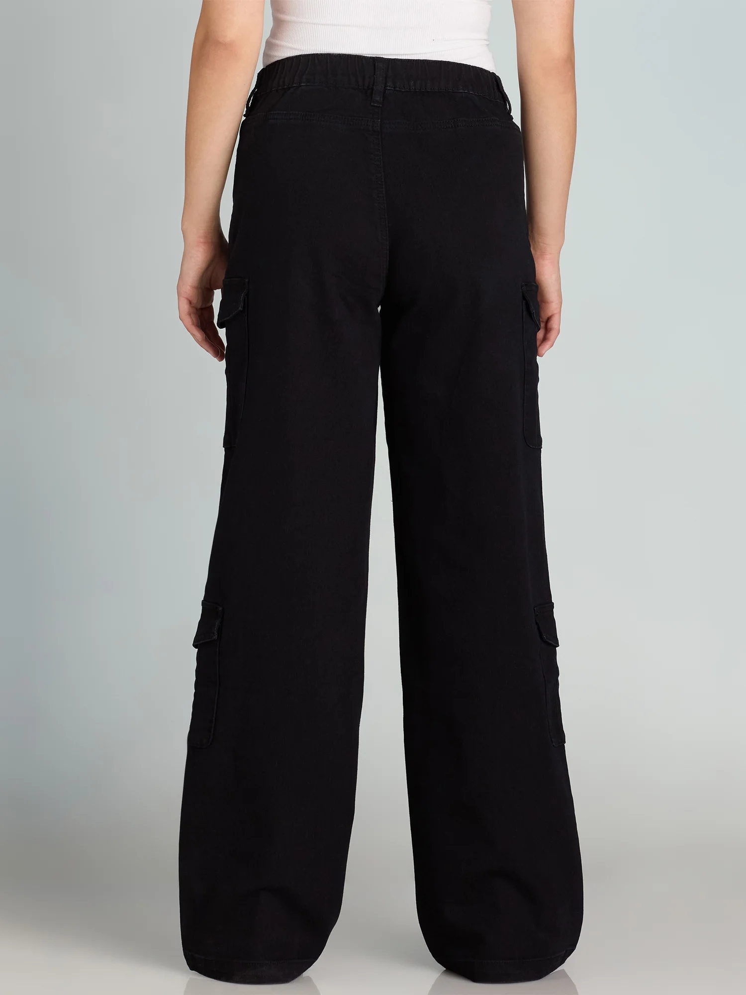 Madden NYC Oversized Cargo Jeans, Women's and Women's Plus