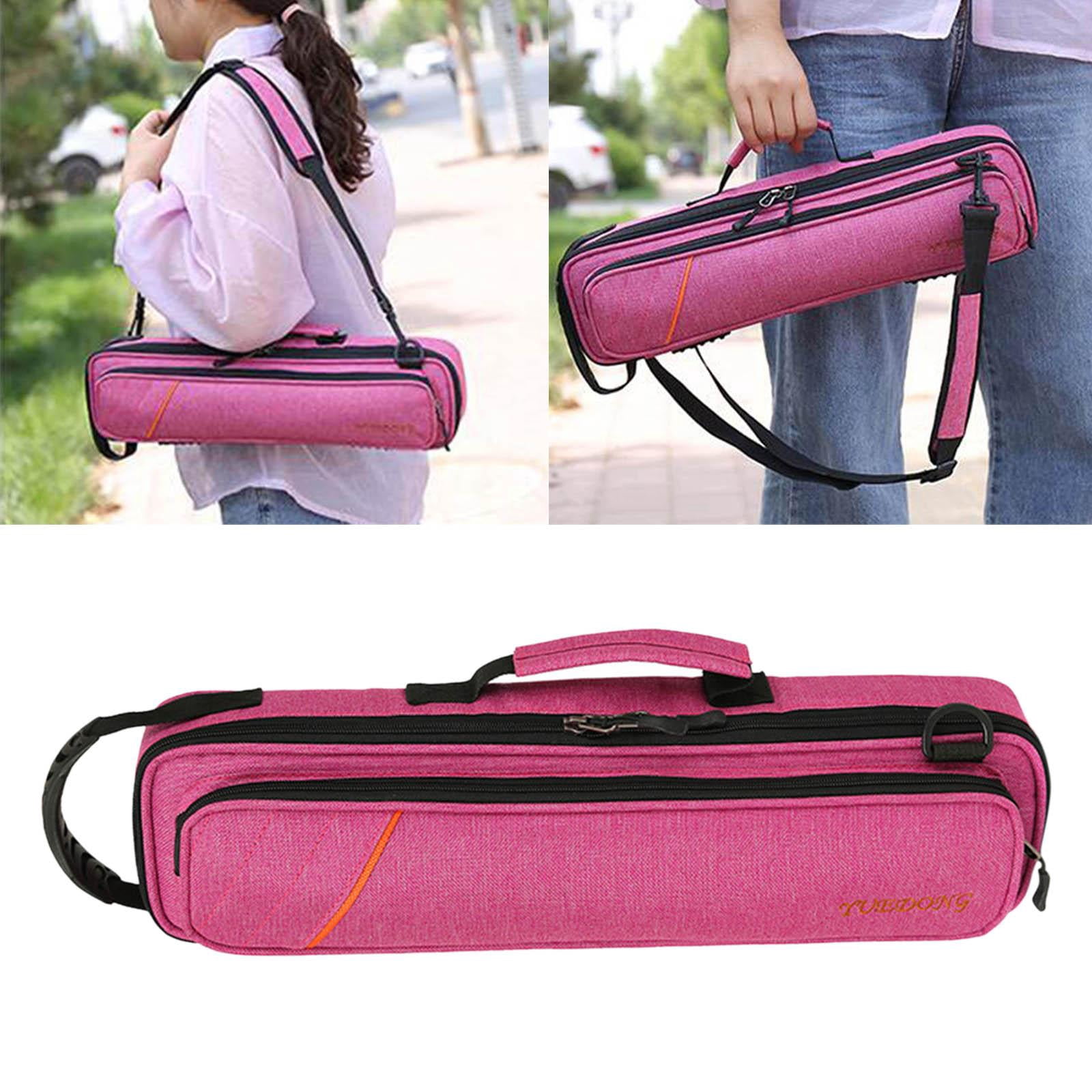 LeeQinersw Flute Bag Backpack Durable Flute Accessories Soft Instrument Bag Flute Bag Flute Red