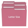 thumbnail image 4 of UOFFICE File Folder Letter Size 1/2 Cut Tab 100 Count, 1 Pack , Pink, 4 of 8