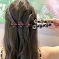 thumbnail image 3 of 8 Pcs Sparkling Crystal Stone Braided Hair Clips Double Layer Triple Segmented Rhinestone Hair Clip with 3 Small Clips,Prosperous Hair Barrette for Women, 3 of 5