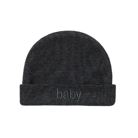 

DENGDENG Newborn Infant Baby Warm Letter Beanie Hats for Boys and Girls Soft Winter Cap 0-6M
