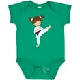 thumbnail image 3 of Inktastic Karate Girl, Cute Girl, Brown Hair, Black Belt Girls Baby Bodysuit, 3 of 5