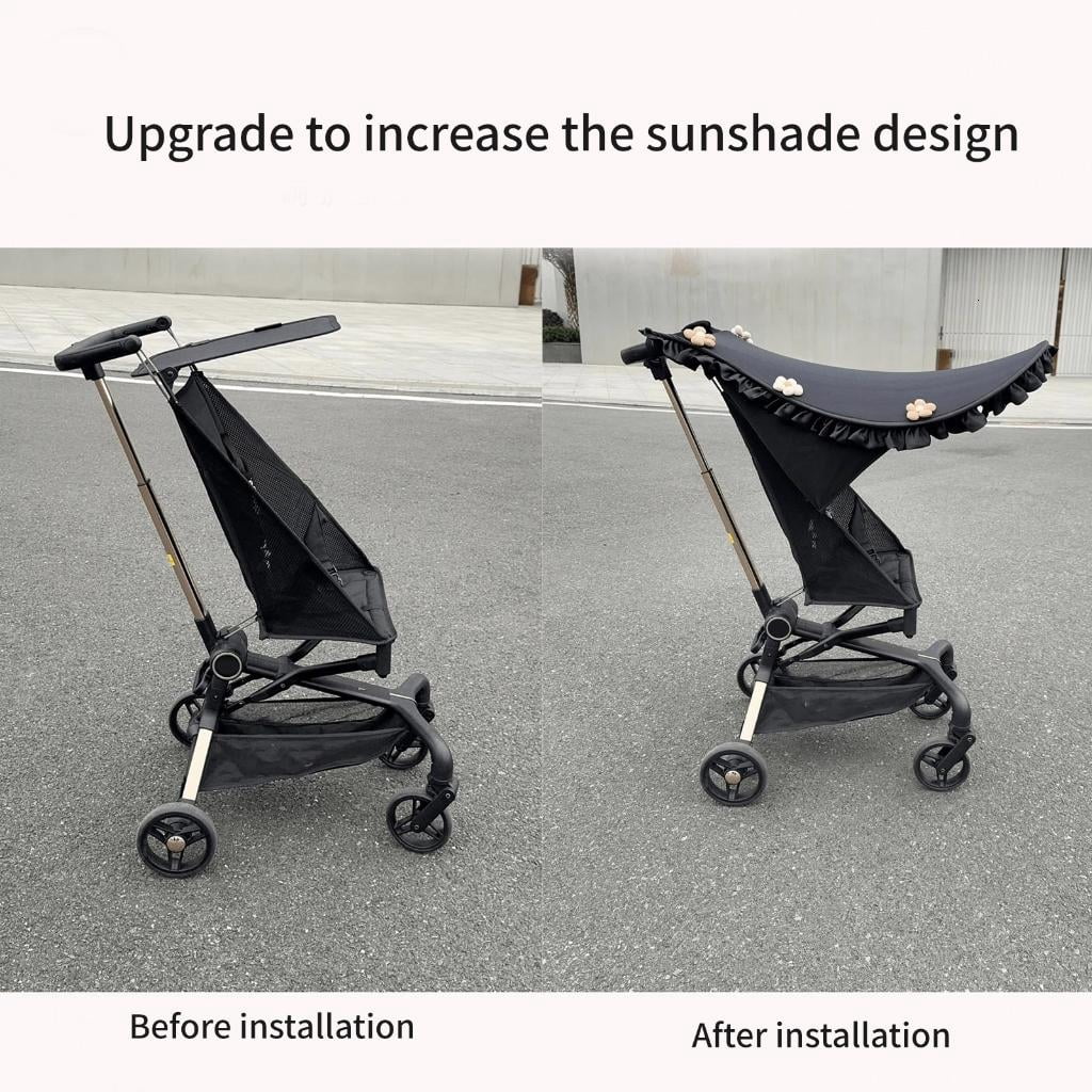 Infant Strollers Sunshade Canopy Sun Protections Pushchair Cart Awning for Daily Park Walking and Shopping Trip