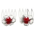 thumbnail image 1 of 2 peinetas para el pelo de novia china antigua, pasadores deslizantes con Clip, fiesta de disfraces rojo Yuyangstore Peine chino para el cabello Boda lateral, 1 of 8