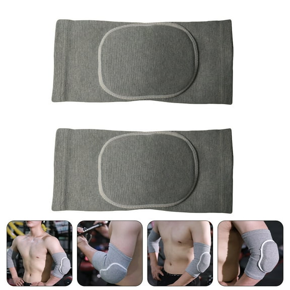 HOOWIFFY Sports Padded Elbow Sleeves Sponge Non-Slip 1 Pair 8.25X2.16X0.12in