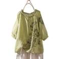 thumbnail image 6 of Bixock Maternity's Tops 3/4 Sleeve Crew Neck Plus Size Loose Casual Maternity Shirt Pregnancy Blouse Summer Maternity Clothes, 6 of 7