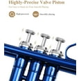thumbnail image 6 of Eastar Bb Trumpet Standard Trumpet Set for Student Beginner Brass Bb Trumpet Blue ETR-380BU, 6 of 7