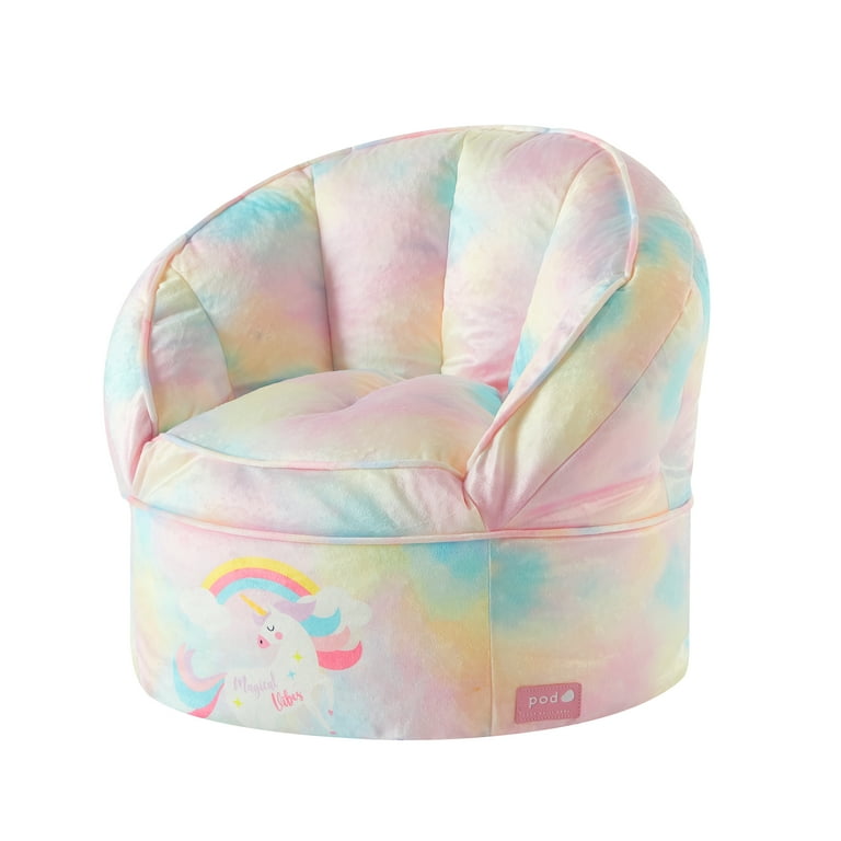 Heritage Kids Pink Polyester Tie Dye Unicorn Bean Bag Walmart