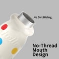 thumbnail image 6 of HOLOHOLO Small Thermal Insulated Tumbler with Carry Handle 316 Stainless Steel Water Bottle for Hot and Cold Beverages White with dots, 6 of 6