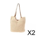thumbnail image 1 of Bolso de hombro para mujer,Bolso de playa Bolso de hombro para mujer Bolso de mano tejido,Bolso tejido para exteriores Bolso de verano Bolsos diarios,Bolso de viaje de compras portátil, 1 of 8