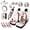 American Flag Horse, variant on FUIALDOLG Black White Wolf Print Seat Covers Full Set - Front & Rear Car Seat Protector Set,Headrest Covers,Steering Wheel Cover Shoulder Pads Headrest Cover View Mirror Cover Seat Storage Bag