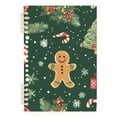 thumbnail image 7 of FORMRS 1-Subject Spiral Notebook 8" x 5" College Ruled 60 Refillable Sheet A5 Hard Cover, 2 Pack, Christmas Gingerbread, 7 of 7