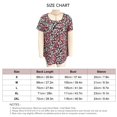 thumbnail image 2 of Blusa roja de verano para mujer, manga corta, talla XL, blusa plisada con flores y botones delanteros, 2 of 2