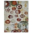 thumbnail image 4 of Rugsotic Carpets Machine Made Heatset Polypropylene Area Rugs - 9'X12', Rectangle Shape, Beige Color, Floral Modern Design, High Pile Machine Made Area Rugs For Living Room, Bed Room (M00055), 4 of 7