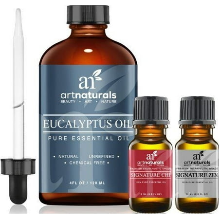 Essential Natural - Eucalyptus oil (4oz) - 100% pure unrefined natural essential oil aromatherapy