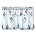 thumbnail image 7 of Yayeee Kitchen Curtains Tier Pair Light Filtering 27"x24" Rod Pocket Short Cafe Window Panel, Hockey Action Zone, 7 of 7
